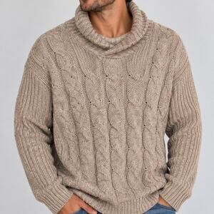 Weatherproof vintage cable knit turtleneck